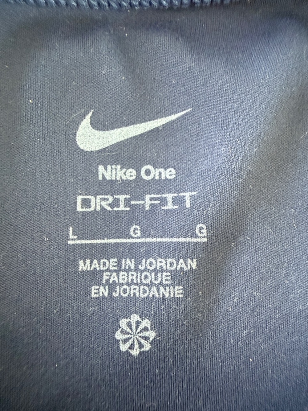 Nike Dri-Fit Cropped Tank Top in Midnight Navy - Picture 5 of 5
